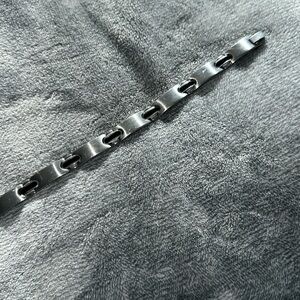 Men’s Stainless Steel Bracelet w/ Black